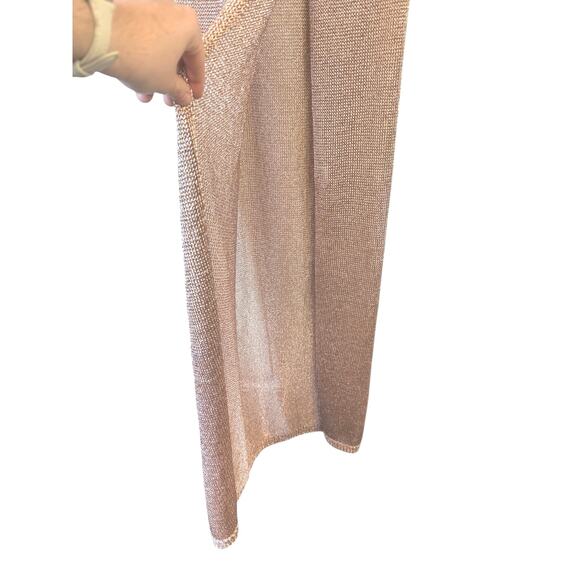 SUPERDOWN NWOT Keva Wrap Maxi Skirt SZ Large Bathing Suit Cover-up Revolve Gold - Picture 5 of 10